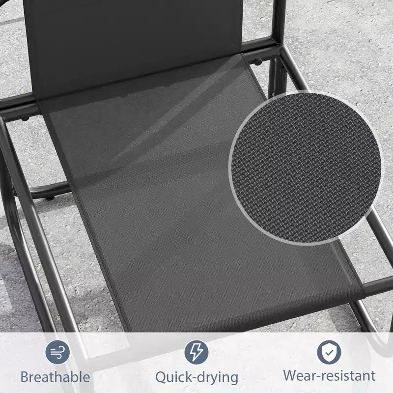 Set di 2 sedie da esterno Costway con cuscini rimovibili, struttura in metallo resistente per bordo piscina