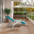 Set di 2 moderne chaise longue da patio in alluminio, sedie reclinabili da esterno per tutte le stagioni con braccioli, ideali per spiaggia, piscina, prendere il sole e prato