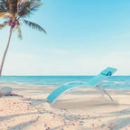 Set di 2 moderne chaise longue da patio in alluminio, sedie reclinabili da esterno per tutte le stagioni con braccioli, ideali per spiaggia, piscina, prendere il sole e prato
