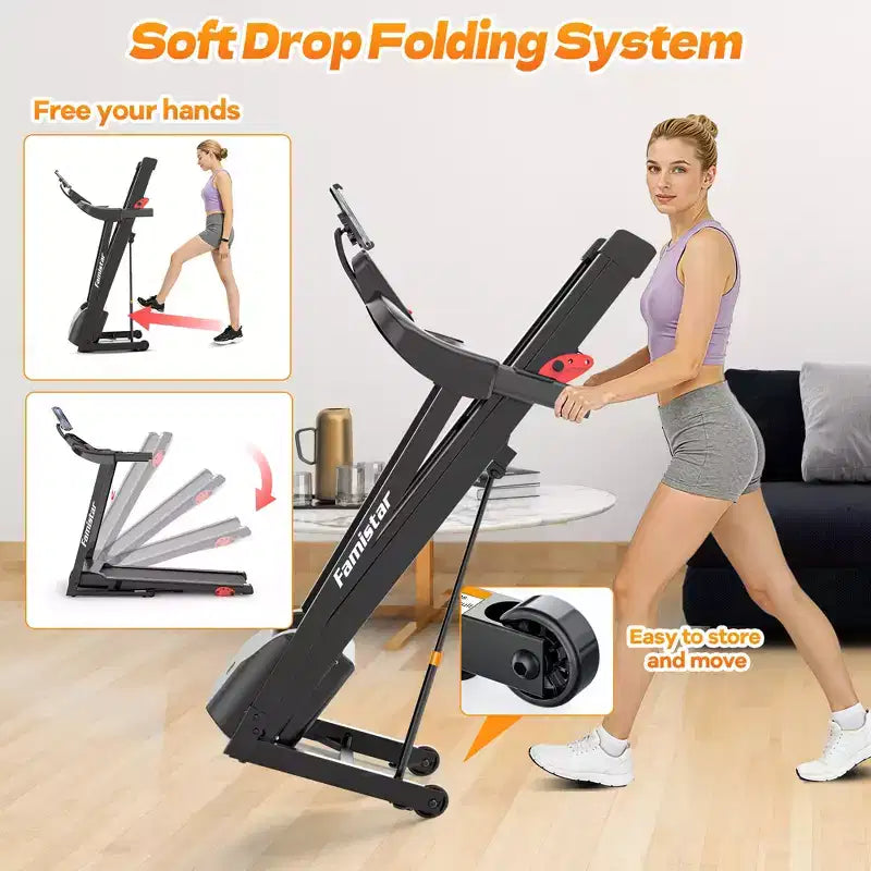 Tapis Roulant 3,55 HP con Inclinazione 10%, Capacità 145 kg, Pieghevole per Casa 12 km/h, 71 Programmi Smart, Controllo APP per Corsa e Camminata con Ginocchiere Gratuite