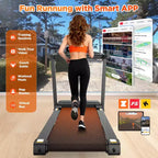 Tapis Roulant 3,55 HP con Inclinazione 10%, Capacità 145 kg, Pieghevole per Casa 12 km/h, 71 Programmi Smart, Controllo APP per Corsa e Camminata con Ginocchiere Gratuite