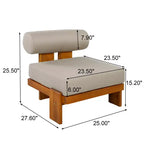 Christopher Knight Home Kavya Sedie da club da patio moderne imbottite in acacia (set da 2)