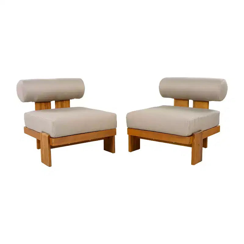 Christopher Knight Home Kavya Sedie da club da patio moderne imbottite in acacia (set da 2)