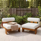 Christopher Knight Home Kavya Sedie da club da patio moderne imbottite in acacia (set da 2)