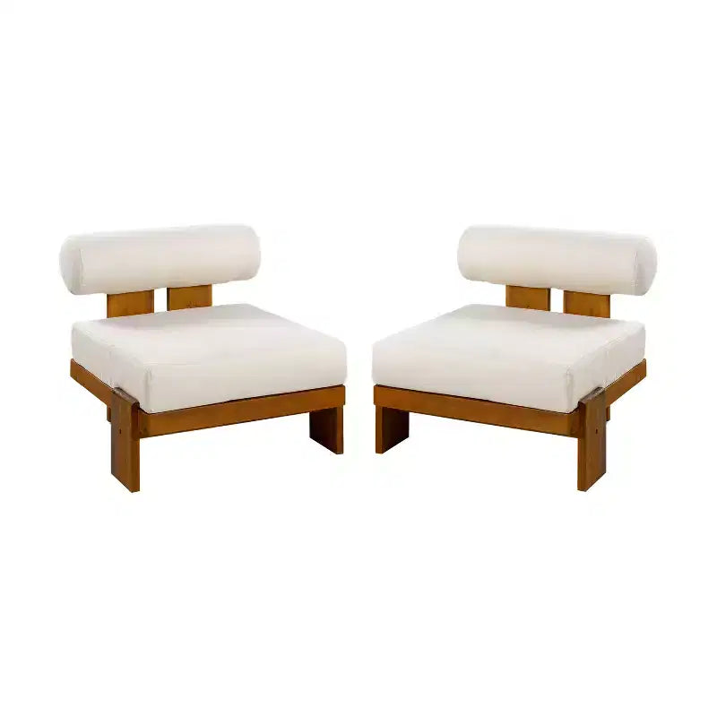 Christopher Knight Home Kavya Sedie da club da patio moderne imbottite in acacia (set da 2)