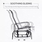 Outdoor Glider Chair, Patio Gliders, Smooth Rocking Chairs for Outside Patio
