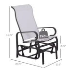Outdoor Glider Chair, Patio Gliders, Smooth Rocking Chairs for Outside Patio