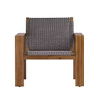 Christopher Knight Home Briar Boho Sedia Club da Esterno in Legno di Acacia e Vimini (Set di 2)