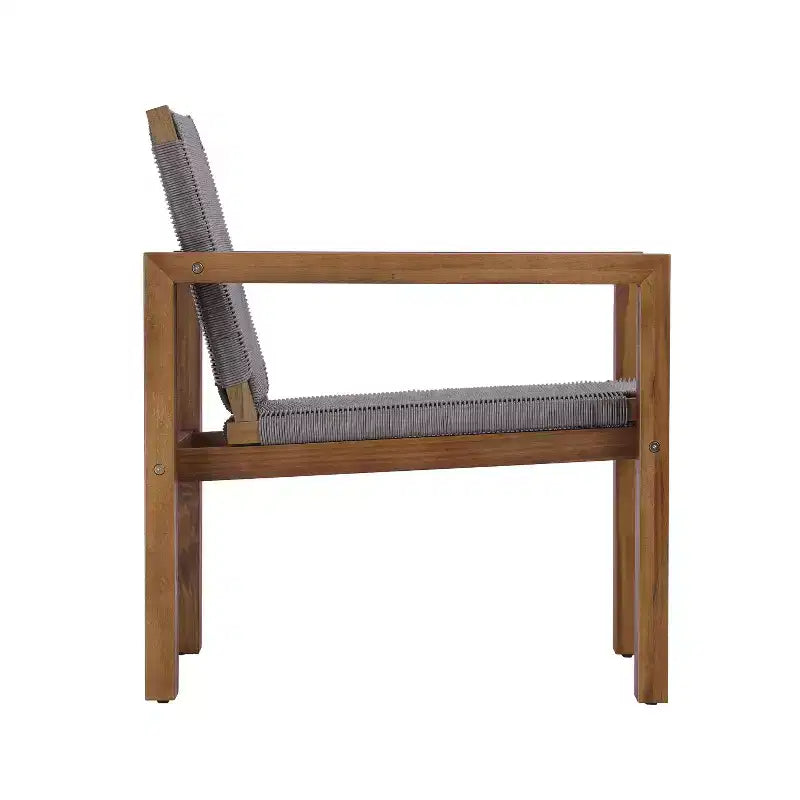 Christopher Knight Home Briar Boho Sedia Club da Esterno in Legno di Acacia e Vimini (Set di 2)