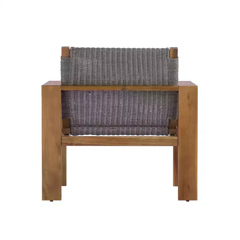 Christopher Knight Home Briar Boho Sedia Club da Esterno in Legno di Acacia e Vimini (Set di 2)