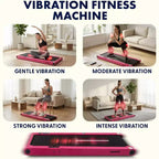 Squatz Tapis roulant 2 in 1 con pedana vibrante e manubrio rosa