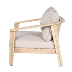 Christopher Knight Home Valentina Modern Acacia Wood Patio Club Chair with Cushion and Wicker Design
