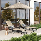 Set di 2 sedie a sdraio da esterno, lettino reclinabile da patio regolabile in 5 posizioni con tessuto in textilene per piscina, giardino, terrazza e balcone, per tutte le stagioni