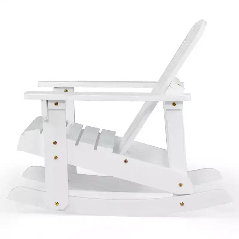 Costway 2 SEDIE A DONDOLO AD ADIRONDACK PER BAMBINI IN LEGNO MASSELLO, SCHIENALE A DOGHE, DA ESTERNO
