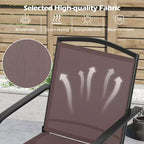 Costway Patio Swivel Chairs Set of 2/4 w/ High Back & Round Metal Base for Backyard