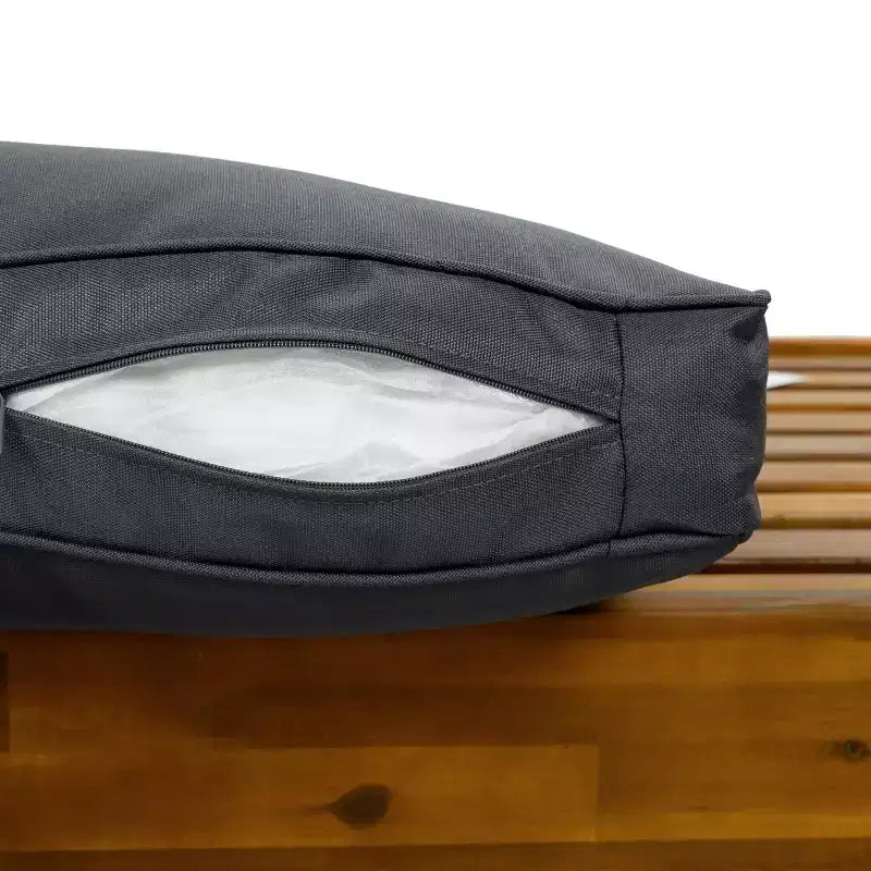 Set di 4 Poltrone da Esterno in Legno di Acacia con Cuscini, Sedie da Conversazione per Patio, Sedute da Esterno in Legno per Cortile, Terrazza e Giardino-Panipeachy