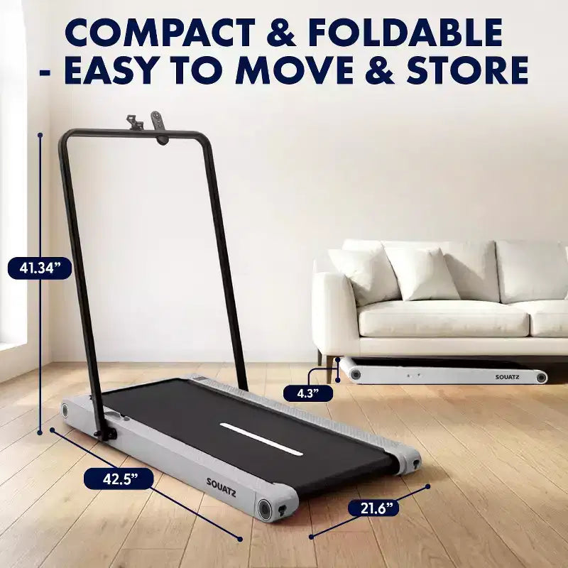 Pedana da passeggio 2-in-1 Squatz con pedane vibranti e manubrio Bianco
