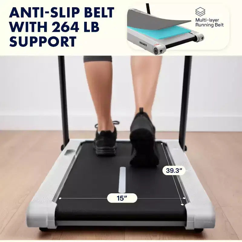 Pedana da passeggio 2-in-1 Squatz con pedane vibranti e manubrio Bianco