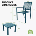 3-Piece Elegant Wrought Iron Backrest Set with Hand-Carved Floral Patterns, Universal Fit Patio, Garden & Outdoor Furniture