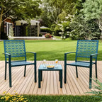 3-Piece Elegant Wrought Iron Backrest Set with Hand-Carved Floral Patterns, Universal Fit Patio, Garden & Outdoor Furniture