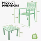 3-Piece Elegant Wrought Iron Backrest Set with Hand-Carved Floral Patterns, Universal Fit Patio, Garden & Outdoor Furniture