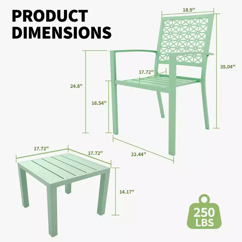 3-Piece Elegant Wrought Iron Backrest Set with Hand-Carved Floral Patterns, Universal Fit Patio, Garden & Outdoor Furniture