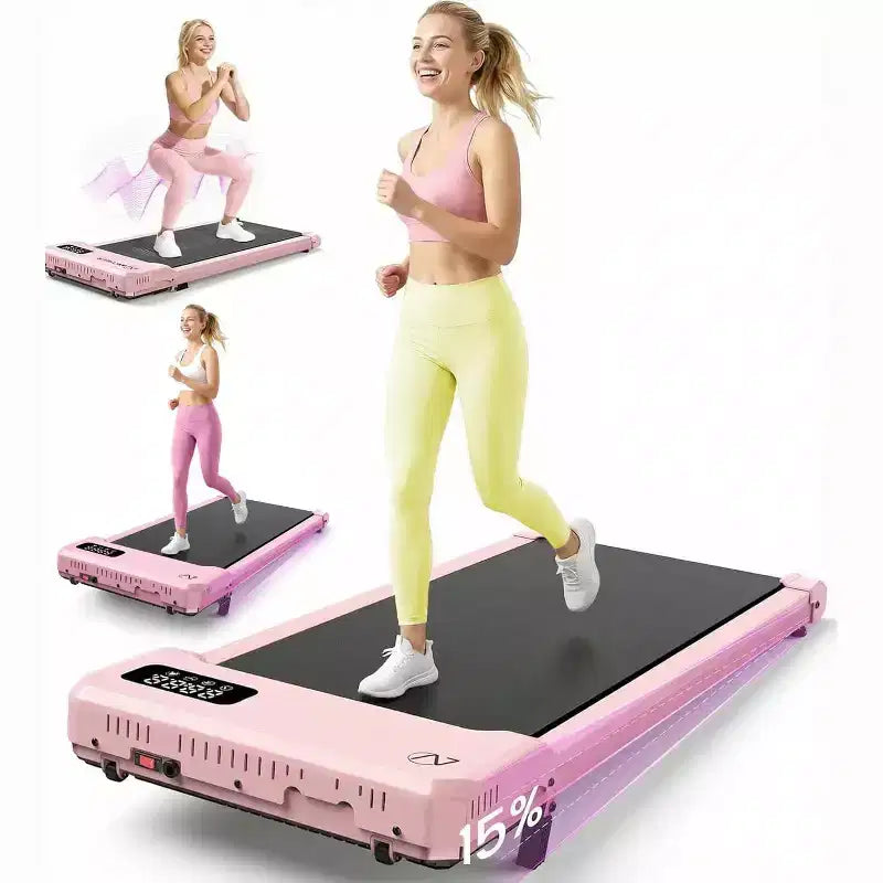 Tapis Roulant KRISRATE 6-in-1 3.5HP con Pedana Vibrante e Inclinazione 12%/15%, Pieghevole Sotto Scrivania per Casa, Ufficio