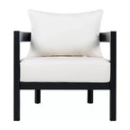 Christopher Knight Home Sergio Modern Aluminium Patio Accent Chair with Cushion and Curved Backrest