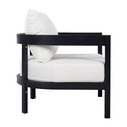 Christopher Knight Home Sergio Modern Aluminium Patio Accent Chair with Cushion and Curved Backrest