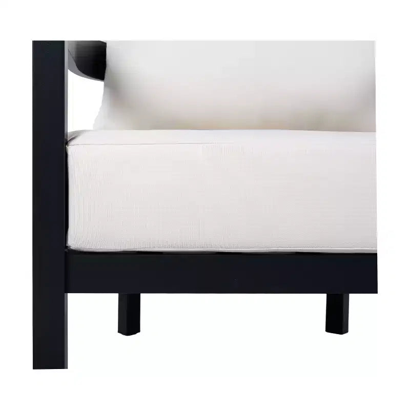 Christopher Knight Home Sergio Modern Aluminium Patio Accent Chair with Cushion and Curved Backrest
