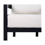 Christopher Knight Home Sergio Modern Aluminium Patio Accent Chair with Cushion and Curved Backrest