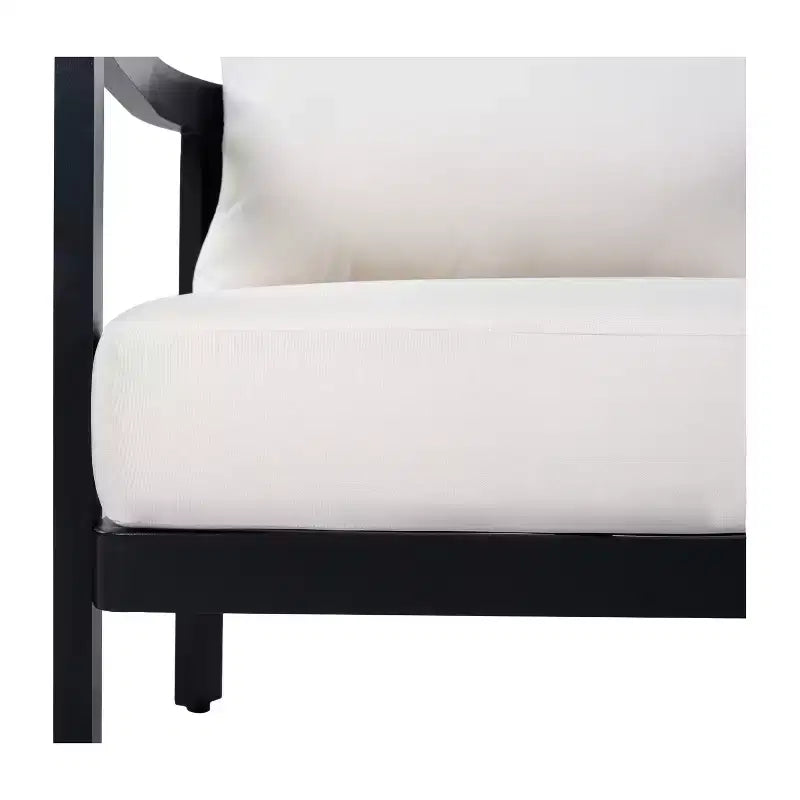 Christopher Knight Home Miguel Modern Aluminium Patio Accent Chair with Curved Backrest and Cushion