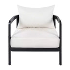 Christopher Knight Home Miguel Modern Aluminium Patio Accent Chair with Curved Backrest and Cushion