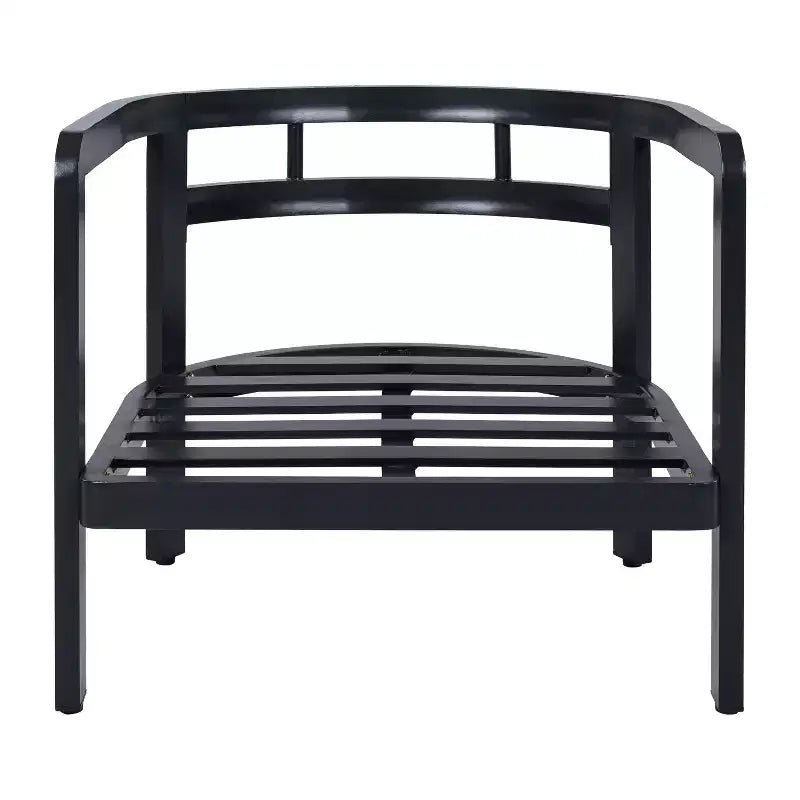 Christopher Knight Home Miguel Modern Aluminium Patio Accent Chair with Curved Backrest and Cushion