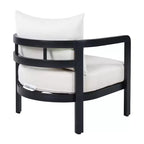 Christopher Knight Home Miguel Modern Aluminium Patio Accent Chair with Curved Backrest and Cushion