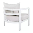 Christopher Knight Home Rosa Modern Aluminium Patio Accent Chairs with Curved Backrest and Cushion (Set of 2)