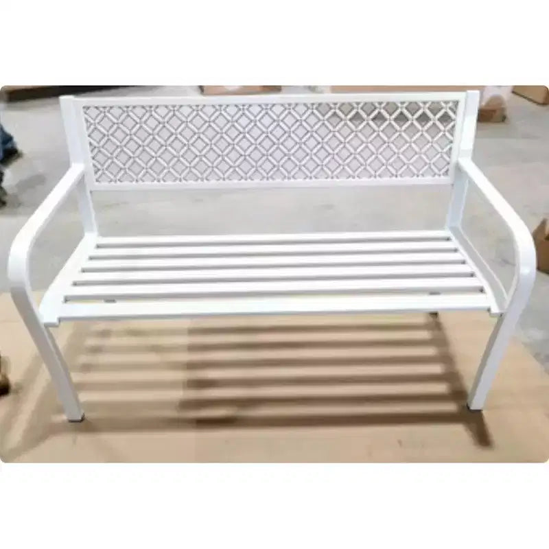 Acekool Panca da esterno per 2 persone 358 kg, panca da giardino in acciaio resistente, seduta per portico resistente alle intemperie, vari colori