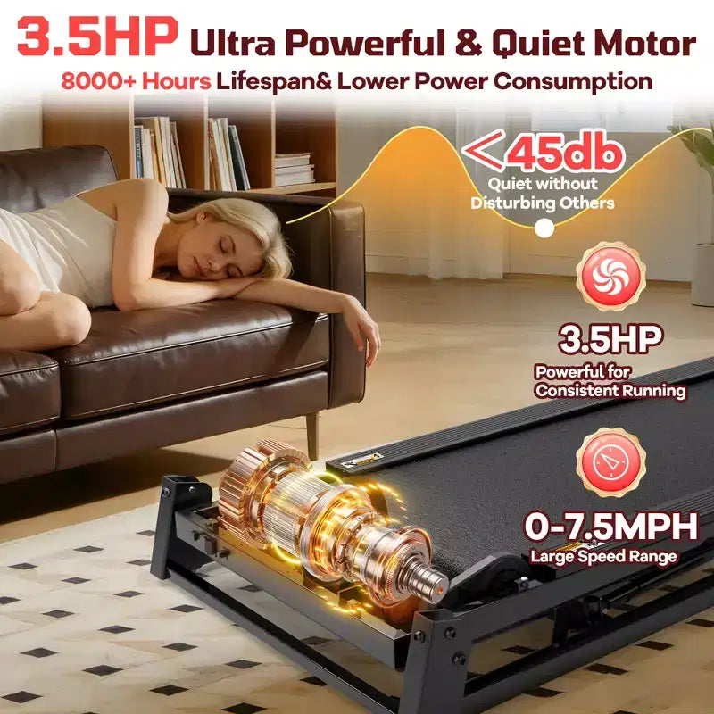 Tapis roulant pieghevole Famistar 3.5HP con app intelligenti, display a LED e altoparlanti Bluetooth, nero