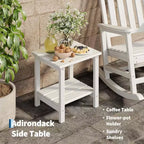 2-Piece All Weather Poly Lumber Outdoor Rocking Chairs, HDPE High Back Porch Rockers for Adults, Weather Resistant Patio Furniture