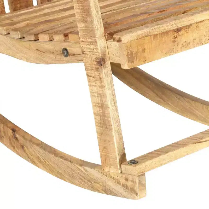 vidaXL Garden Rocking Chair Woodgrain Solid Mango Wood Standard