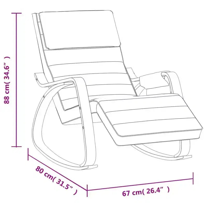 vidaXL Rocking Chair Black