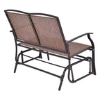 Costway Patio Glider Rocking Bench Double 2 Person Chair Loveseat Garden Gray Turquoise/Blue/Brown