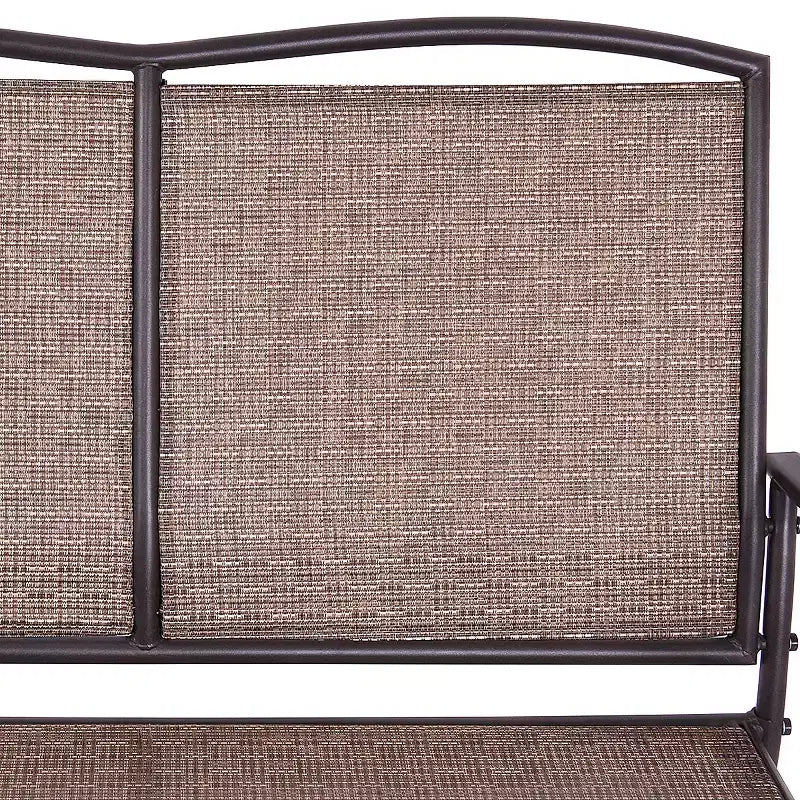 Costway Patio Glider Rocking Bench Double 2 Person Chair Loveseat Garden Gray Turquoise/Blue/Brown