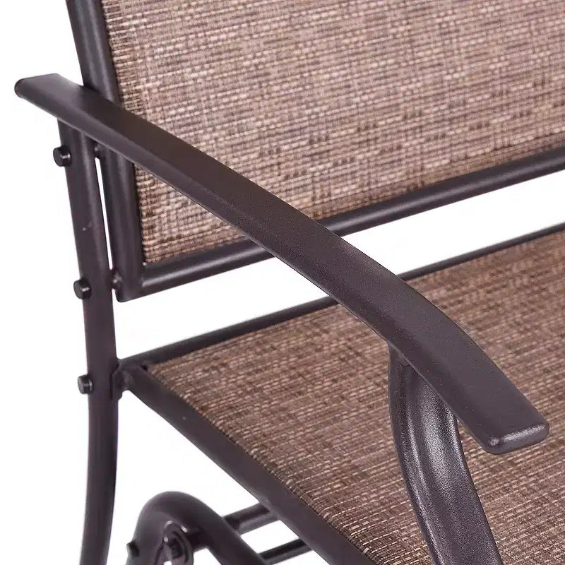 Costway Patio Glider Rocking Bench Double 2 Person Chair Loveseat Garden Gray Turquoise/Blue/Brown
