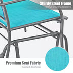 Costway Patio Glider Rocking Bench Double 2 Person Chair Loveseat Garden Gray Turquoise/Blue/Brown