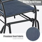 Costway Patio Glider Rocking Bench Double 2 Person Chair Loveseat Garden Gray Turquoise/Blue/Brown