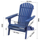 Grand Collection Folding Large Size Adirondack Chair Pine Wood