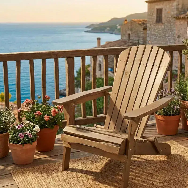 Grand Collection Folding Large Size Adirondack Chair Pine Wood