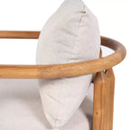 Poltrona da esterno Christopher Knight Home Damaris rustica in legno di acacia con cuscini spessi