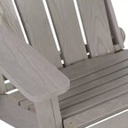 Oversized Embossed Wooden Folding Adirondack Chair with Pre-Assembled Backrest and Seatboard, Hemlock Wood, Weight Capacity 330 lbs for Garden or Deck